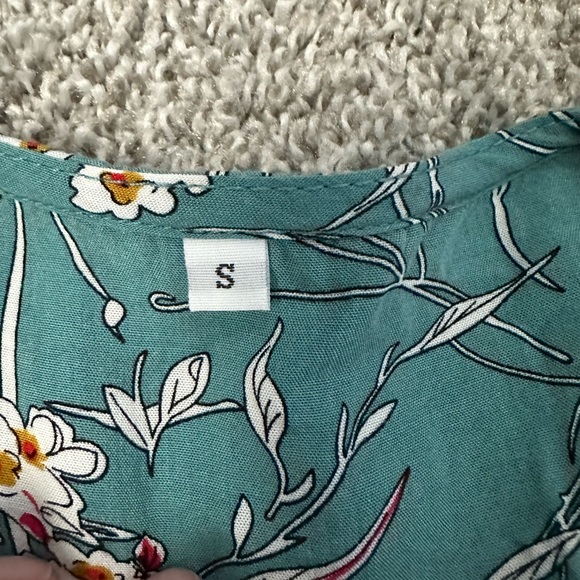 Turquoise Floral Dress - Picture 2 of 2